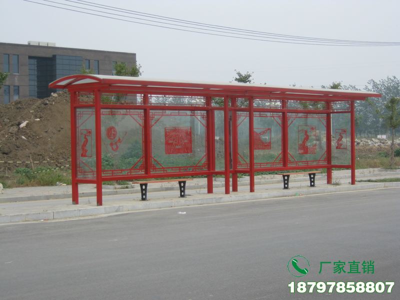 雷波县中式金属古典公交候车亭