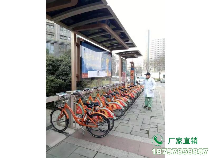 墨竹工卡县公交站点共享自行车棚